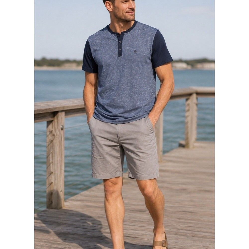Penguin T-shirt By Munsingwear Denim Blue And Dark Blue Extra Large Men’s